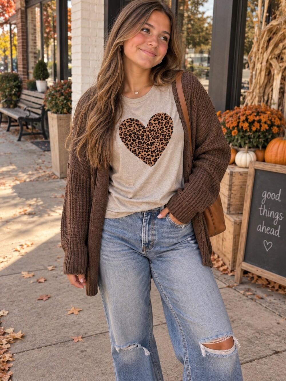 J. Crew Leopard Heart Graphic Tee Size XXS